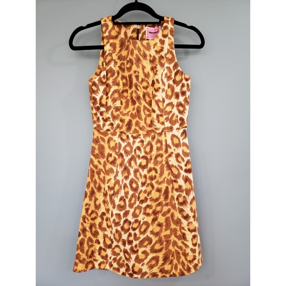 NEVER WORN SZ XXS Kate Spade Panthera Cheetah Sheath Dress Sleeveless leopard